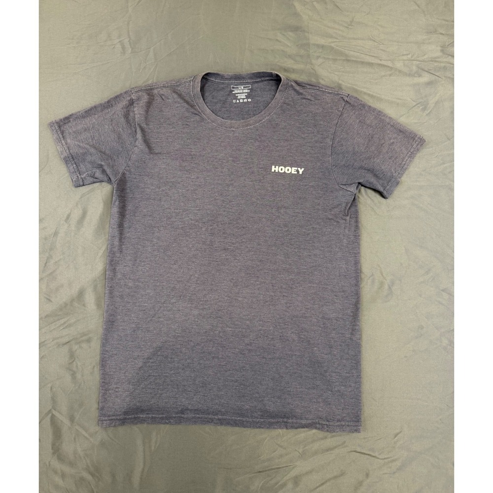 Hooey Mens Gray Heathered Graphic‎ T-Shirt Short Sleeve Western Logo Large